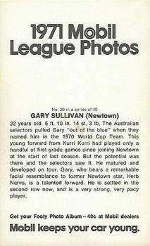 1971 Mobil League Photos NSWRL #29 Gary Sullivan Back